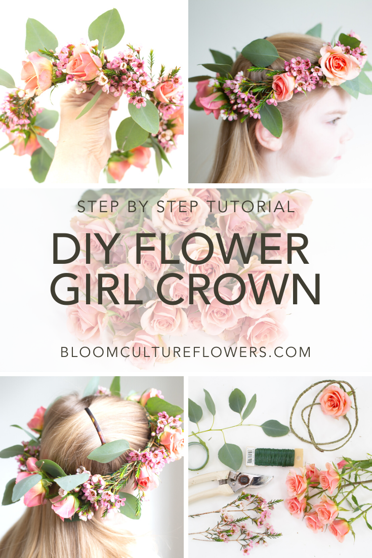 DIY Flower Girl Crowns & Bouquets
