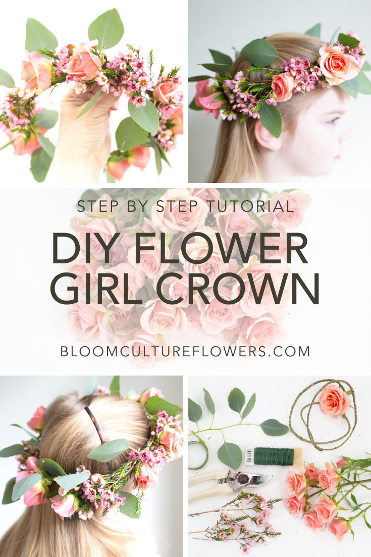 DIY Flower Girl Flower Crown 