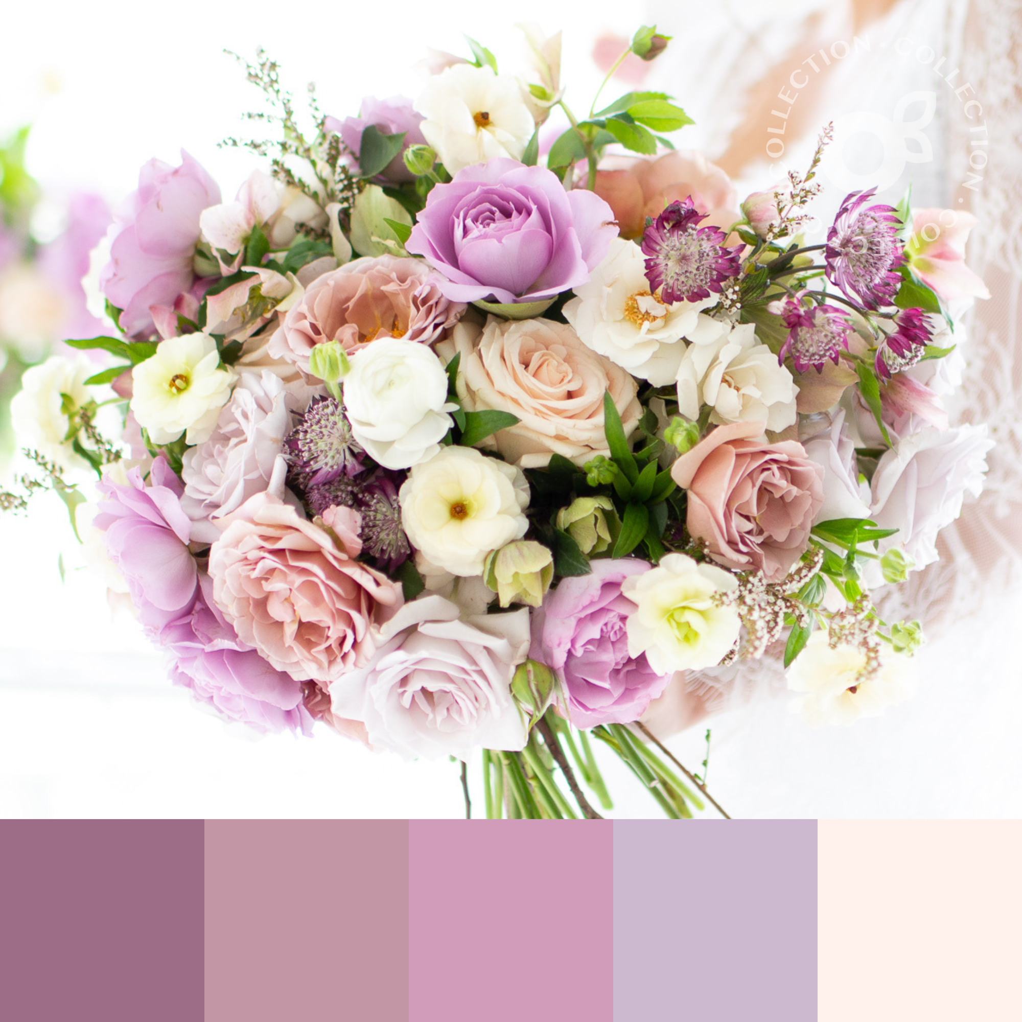 purple spring wedding flowers