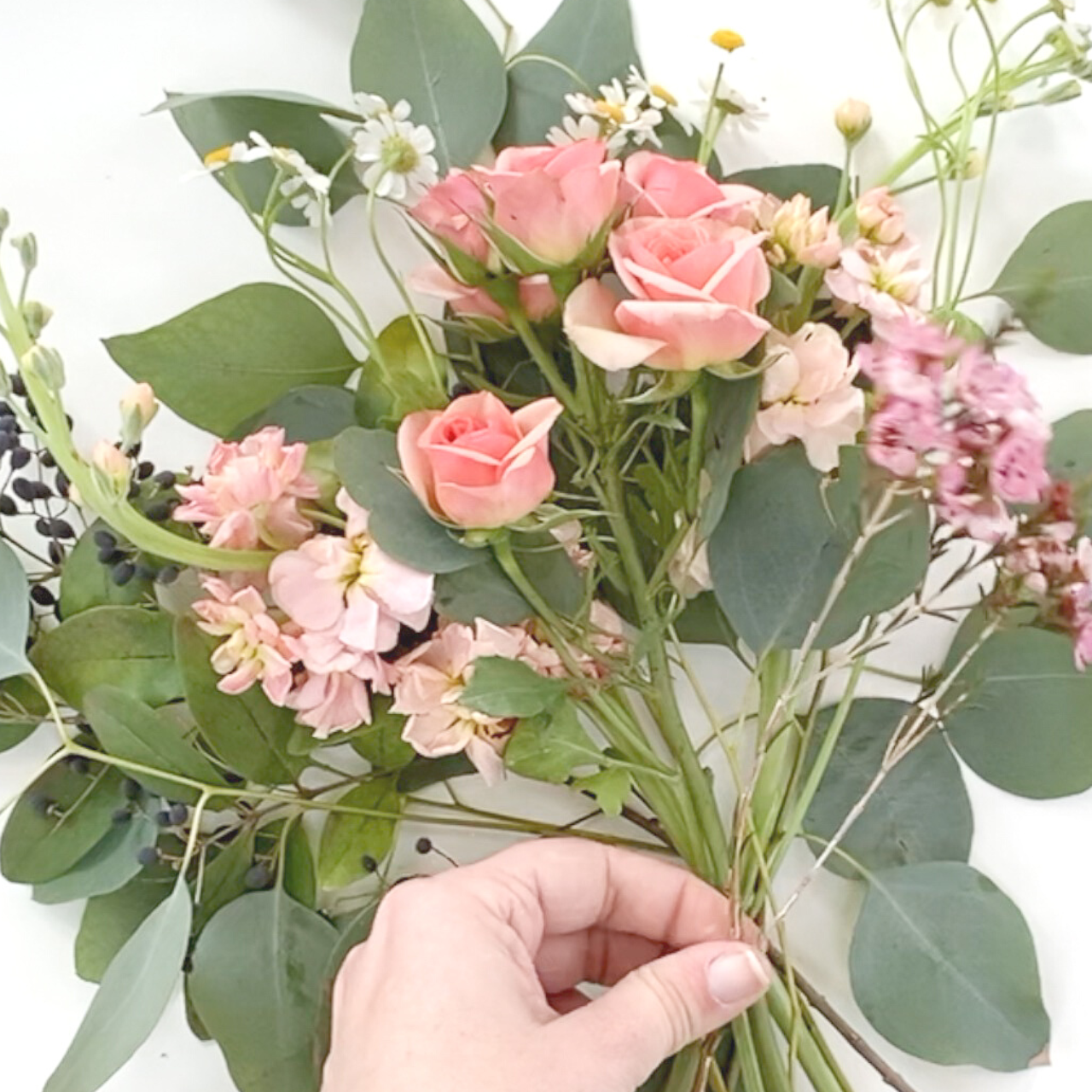 DIY Bridesmaid Bouquet - Flat Lay