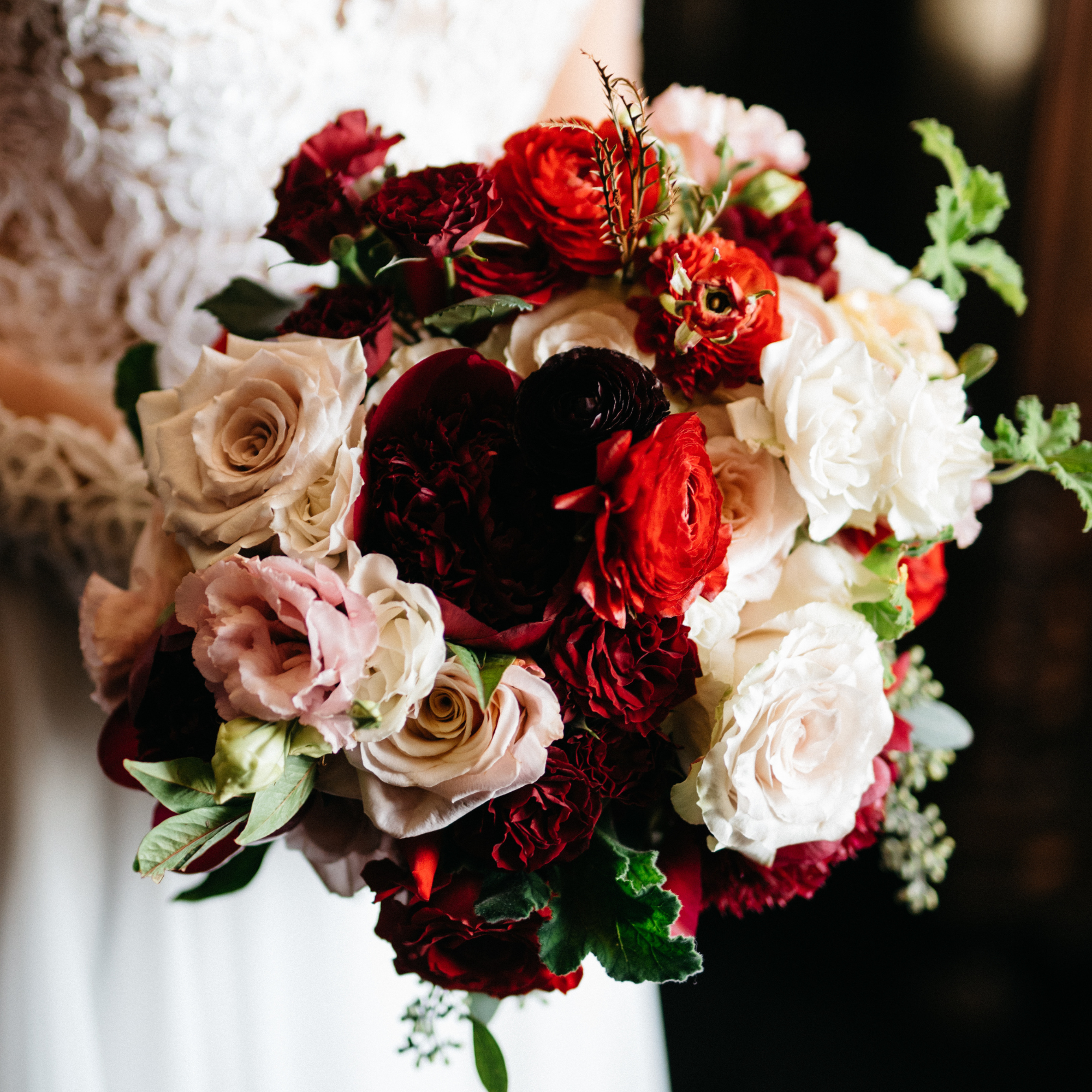 Burgundy Mini Carnations, DIY Wedding Flowers